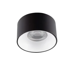 Plafonnier encastré MINI RITI Aluminium GU10 Noir/Blanc 85mm