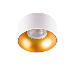 Plafonnier encastré MINI RITI Blanc/Or Aluminium GU10 85mm