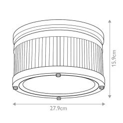 Plafonnier encastré Paulson 2 lumières