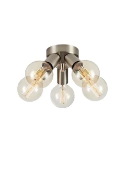Plafonnier encastré 5x E27 40W max, nickel satiné - Markslöjd - Mazzo