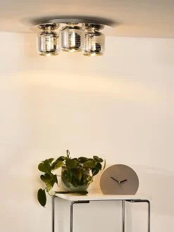 Plafonnier ERYN en métal avec 3xG9 - Chrome - Lucide