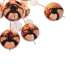 Plafonnier EXPLOSION cuivre metal verre douilles G9 pour salle a manger salon entree bureau diametre 57 cm