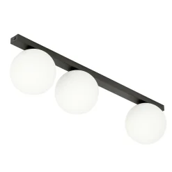 Plafonnier FIT 3 BLACK/OPAL, Emibig Lighting, Fabriqué en EU