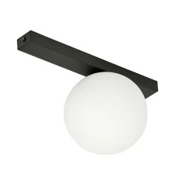 Plafonnier FIT 1 BLACK/OPAL, Emibig Lighting, Fabriqué en EU