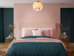 Plafonnier 'FORA' en métal et plastique irisé, douille E27, éclairage pour salon, salle à manger et bureau, D: 40 cm