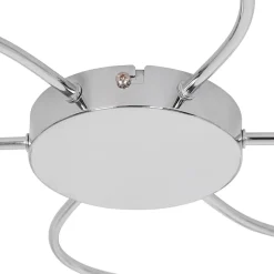 Plafonnier G9 40W GoodHome Phaidros brillant effet chromé H.16.5 x Ø65 cm