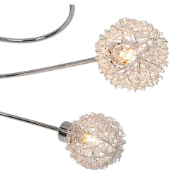 Plafonnier G9 40W GoodHome Phaidros brillant effet chromé H.16.5 x Ø65 cm