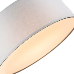 Plafonnier gris 30 cm avec LED - Drum LED