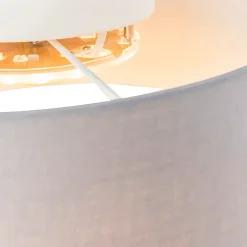 Plafonnier gris 30 cm avec LED - Drum LED