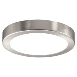 Plafonnier gris chromé LED integrée Aius blanc neutre Ø.21,5cm IP20 1400lm 12W GoodHome