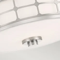 Plafonnier Guardian 2 lumières Abat-Jour Verre Opale