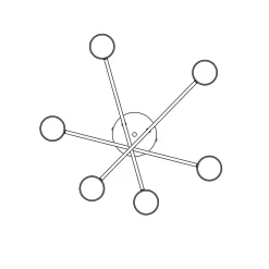 Plafonnier HALO 6 WHITE, Emibig Lighting, Fabriqué en EU