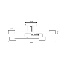 Plafonnier HALO 6 WHITE, Emibig Lighting, Fabriqué en EU