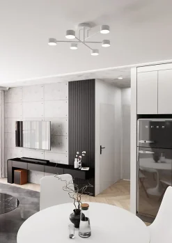 Plafonnier HALO 6 WHITE, Emibig Lighting, Fabriqué en EU