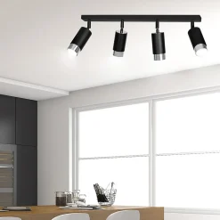 Plafonnier HIRO 4 BL/CHROME, Emibig Lighting, Fabriqué en EU