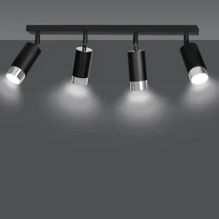 Plafonnier HIRO 4 BL/CHROME, Emibig Lighting, Fabriqué en EU