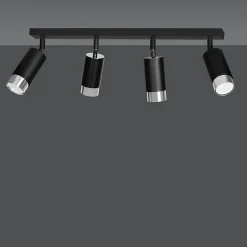 Plafonnier HIRO 4 BL/CHROME, Emibig Lighting, Fabriqué en EU