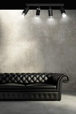 Plafonnier HIRO 4 BL/CHROME, Emibig Lighting, Fabriqué en EU