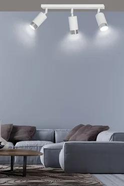 Plafonnier HIRO 3 WH/CHROME, Emibig Lighting, Fabriqué en EU