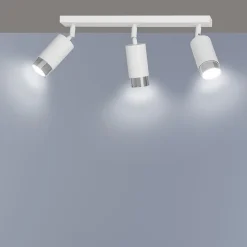 Plafonnier HIRO 3 WH/CHROME, Emibig Lighting, Fabriqué en EU