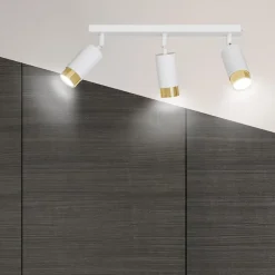 Plafonnier HIRO 3 WH/GOLD, Emibig Lighting, Fabriqué en EU