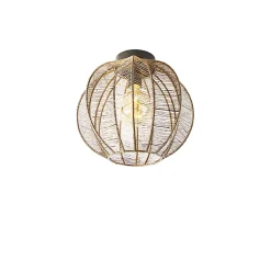 Plafonnier industriel bronze avec noir - Dong