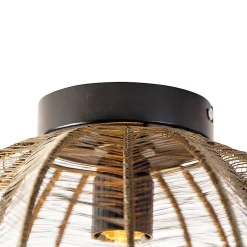 Plafonnier industriel bronze avec noir - Dong