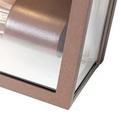 Plafonnier industriel brun rouille IP44 2 lumières - Charlois