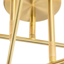 Plafonnier industriel laiton 6 lumières - Sydney