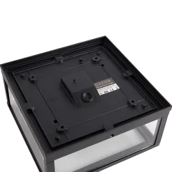 Plafonnier industriel noir IP44 2 lumières - Charlois