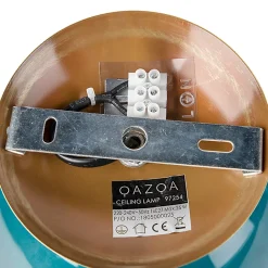 Plafonnier intelligent en laiton avec verre bleu océan, avec Wifi ST64 - Pallon