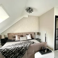 Plafonnier intelligent noir avec verre fumé et 4 G9 Wifi - Uvas