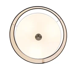 Plafonnier intelligent noir et blanc 50 cm avec 3 Wifi A60 - Drum Duo