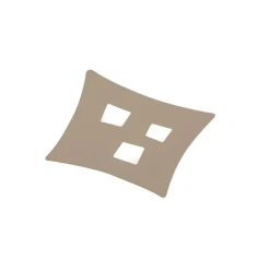 Plafonnier Isotta 3 lumières GX53 tourterelle - métal incurvé 40x44cm, style géométrique, max 3x8W, ampoules exclues