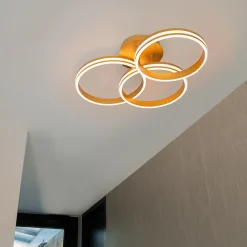 Plafonnier laiton avec LED 3 niveaux de luminosité 3 lumières - Navara