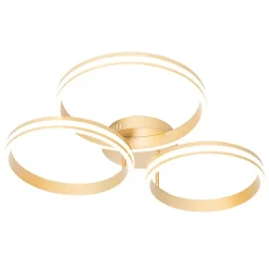 Plafonnier laiton avec LED 3 niveaux de luminosité 3 lumières - Navara