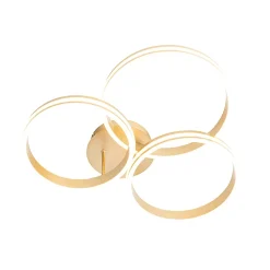 Plafonnier laiton avec LED 3 niveaux de luminosité 3 lumières - Navara