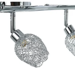 Plafonnier lampe de plafond chromé 3 spots orientables et inclinables Compatible LED G9