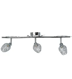 Plafonnier lampe de plafond chromé 3 spots orientables et inclinables Compatible LED G9