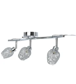 Plafonnier lampe de plafond chromé 3 spots orientables et inclinables Compatible LED G9