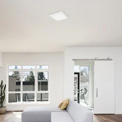 Plafonnier LED blanc encastrable ou saillie 20W 3-en-1 carré