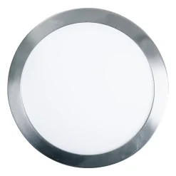 Plafonnier LED BONUS metal plastique chrome blanc interchangeable LED fixes diametre 33 cm