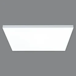 Plafonnier LED 'CARENTE' longueur de côté 45 cm, sans cadre, nombreuses fonctions, en métal et plastique, blanc, LED intégrées