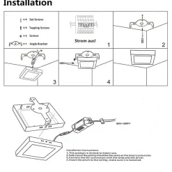 Plafonnier led Carré en saillie 24W 300x300mm Blanc Chaud 3200K