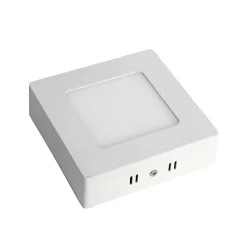 Plafonnier led Carré en saillie 6W 120x120mm Blanc Chaud 3000K