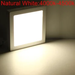 Plafonnier led Carré en saillie 12W 170x170mm Blanc Neutre 4000K