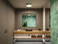 Plafonnier LED Casca IP44 White Switch 1500lm 230V 16W Alu mat