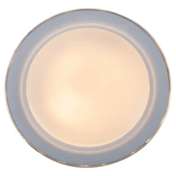 Plafonnier LED CLAIRE D 50.5cm H 7.5cm metal plastique blanc 1600lm dimmable CCT 3000 a 5000K LEDs integrees veilleuse