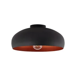 Plafonnier LED décoratif 1xE27 23W IP20 - Métal noir