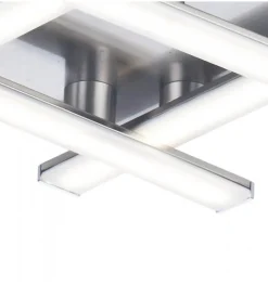 Plafonnier LED design 4 bras nickel - Yuna